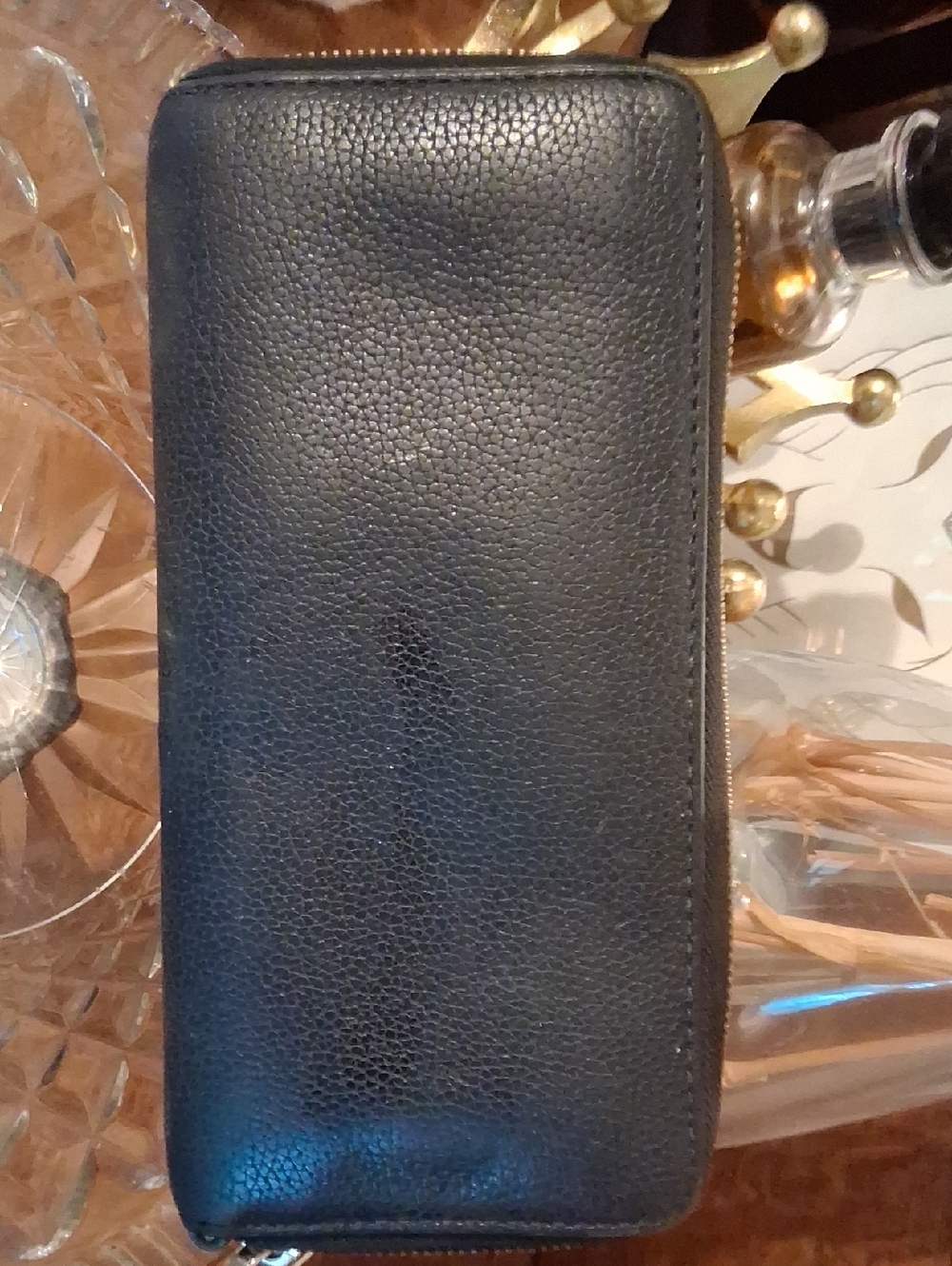 Michael Kors Black Pebbled Leather Zip Wristlet Wallet - Picture 2 of 3